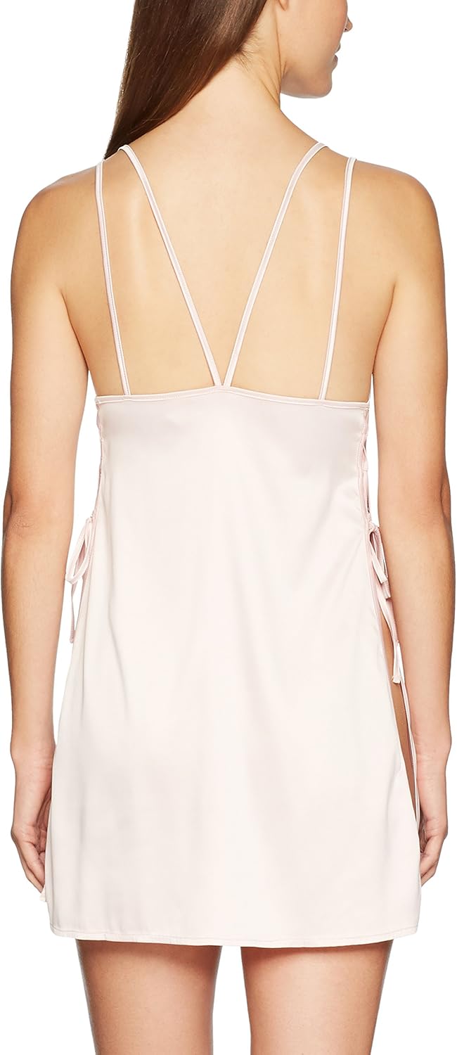  Brand - Mae Women's Satin Chemise With Lace: Clothing