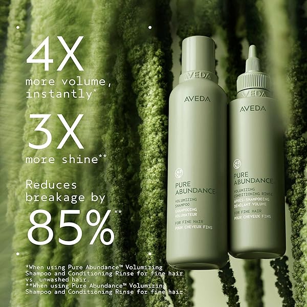 AVEDA PURE ABUNDANCE VOLUMIZING SHAMPOO | SHAMPOO FOR FINE HAIR | REMOVES PRODUCT BUILD-UP AND EXCESS OIL | 4X MORE VOLUME* | NOTES OF JASMINE, PEPPERMINT, PAMAROSA AND YLANG YLANG | 6.7 FL OZ