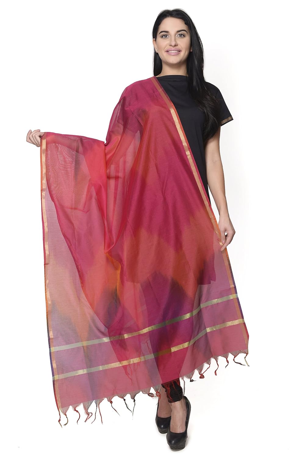 women's banarasi silk-cotton chanderi dupatta