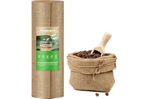 VIVOSUN 15 in x 40 ft Premium Burlap Fabric Roll, 10 oz Heavy Duty High Density Natural Jute Fiber, Multipurpose Burlap for Gardening, Outdoor Plant Care, Weed Barrier, DIY Crafts, and Decoration