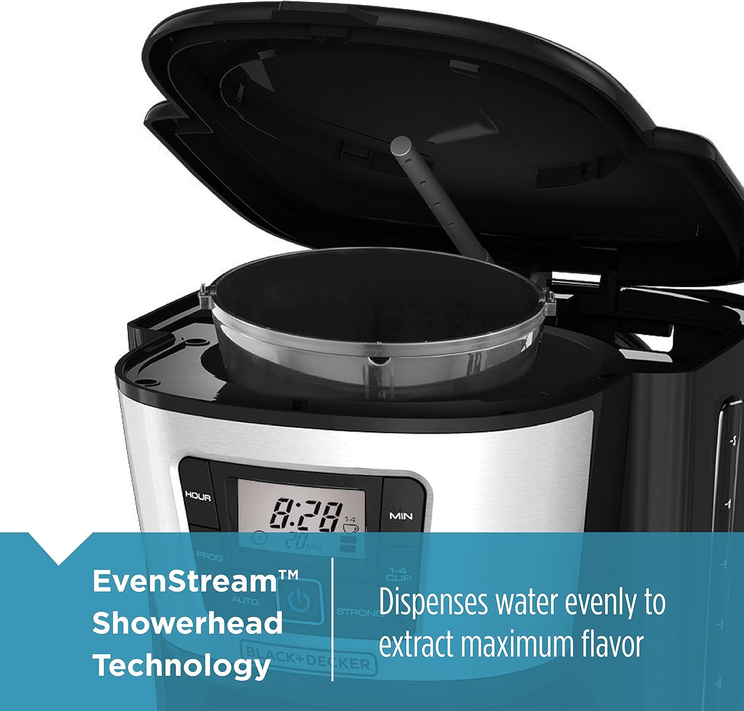 BLACK+DECKER 12-Cup Thermal Coffeemaker, Black/Silver, CM2035B: Kitchen & Dining