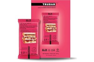 TRUBAR Vegan Protein Bar, Get In My Belly Pb & Jelly, Gluten Free, Plant Based, High Fiber, Dairy Free, Low Fat, Non GMO, No 