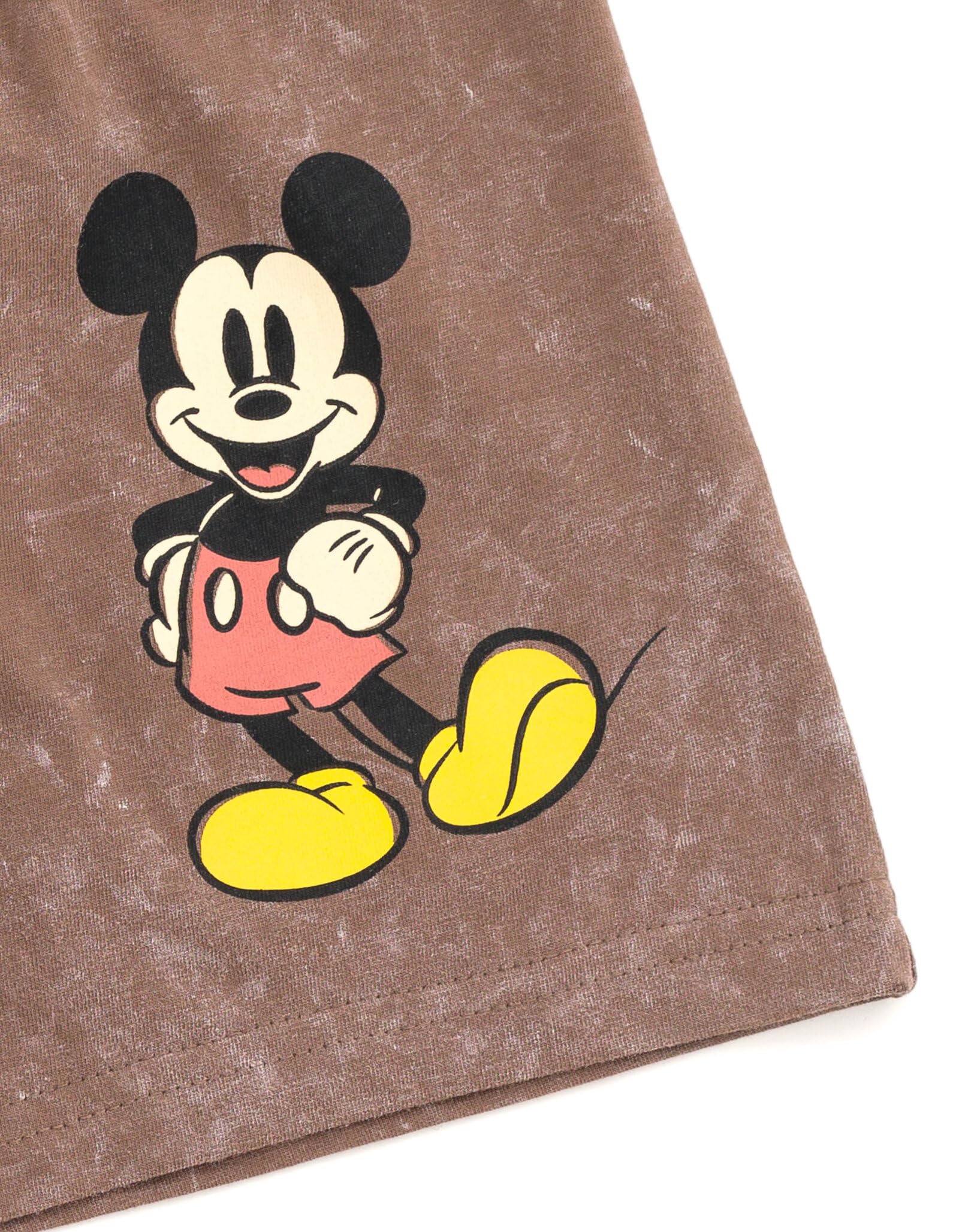 Disney Mickey Mouse Vintage Wash T-Shirt and Shorts Outfit Set Toddler to Big Kid Sizes (2T - 10-12)