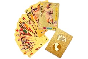SUPERIOUS Exclusive Edition Soccer Card Set - 55 World's Greatest Soccer Stars, Soccer Cards World Football Club Stars 2024 Golden Pack Ultimate Collection Sports Souvenir