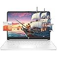 HP Stream Laptop, 14" HD Display, Intel Celeron N4120 Processor, 16GB Memory, 320GB Storage (64GB eMMC + 256GB Card), 1-Year Office 365, Webcam, HDMI, Wi-Fi, USB-C, Windows 11 Home, White, JVQ MP
