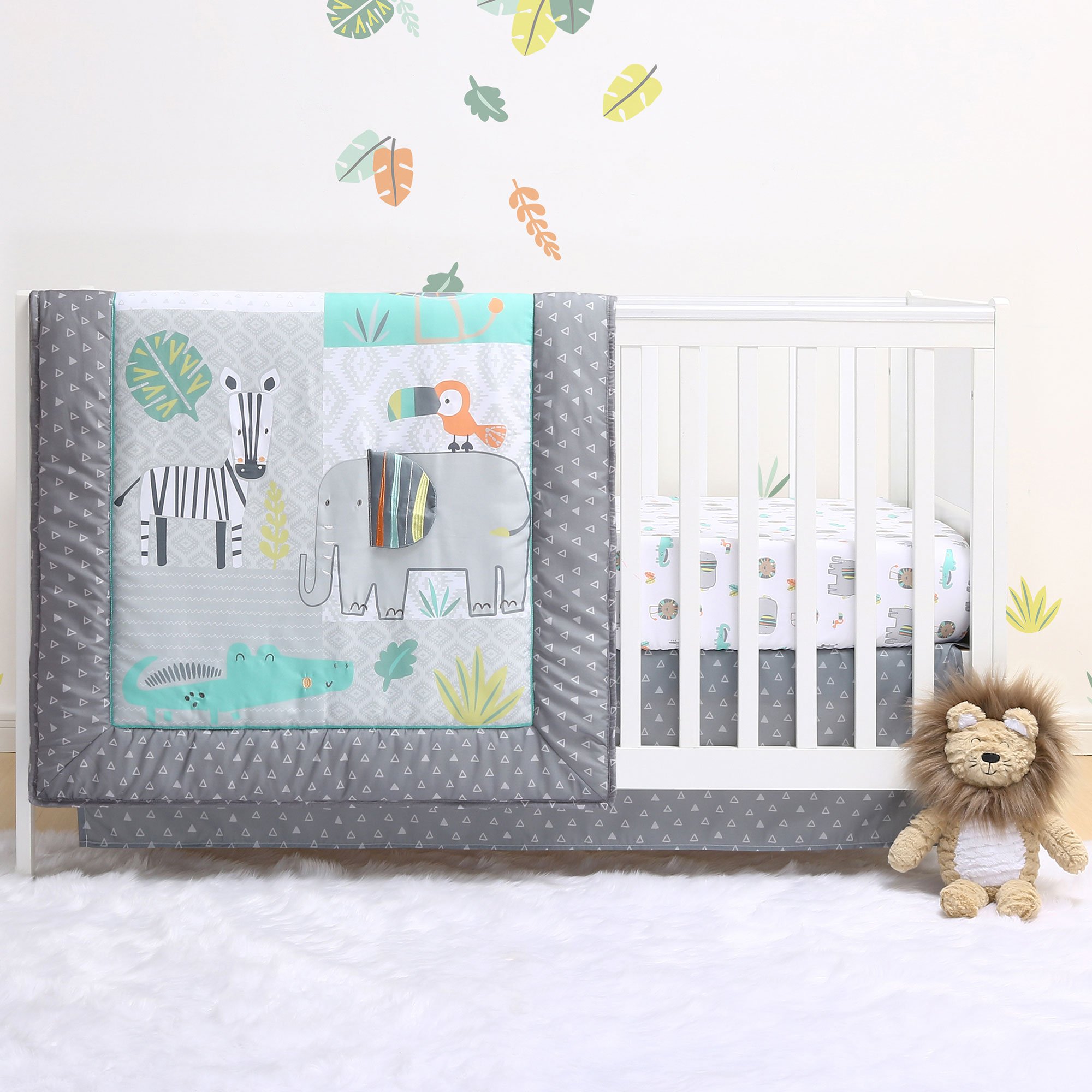 jungle theme crib bedding set