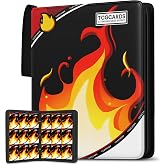 Trading Card Binder for Pokemon Cards,9-Pocket Design with 900 Pockets | Zipper Closure, 3-Ring Design, 50 Removable Double-Sided Pages, Wrist Strap, Compatible with MTG, Baseball and Sports Cards