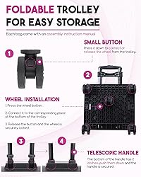 2 Ball Bowling Bag with Wheels Double Dual Bowling