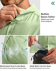 Men's Fishing Shirts with Zipper Pockets UPF