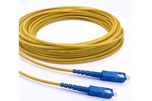 Elfcam® - 10m/32.81ft Fiber Optic Cable SC/UPC to SC/UPC Single Mode Simplex OS2 9/125µm, Yellow 10 Meter