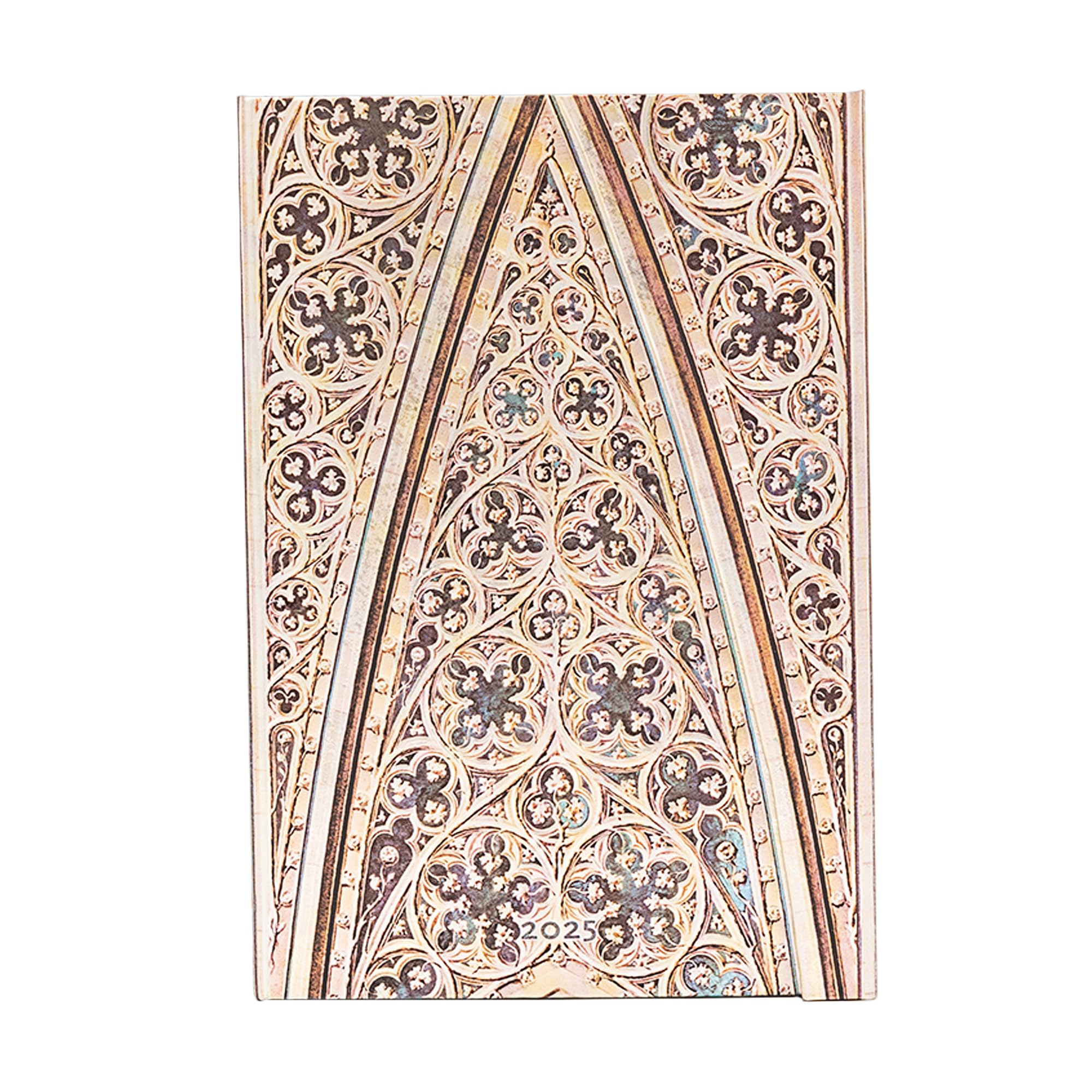 Vault of The Milan Cathedral (Duomo di Milano) Mini 12-Month Verso Hardback Dayplanner 2025 (Wrap Closure)