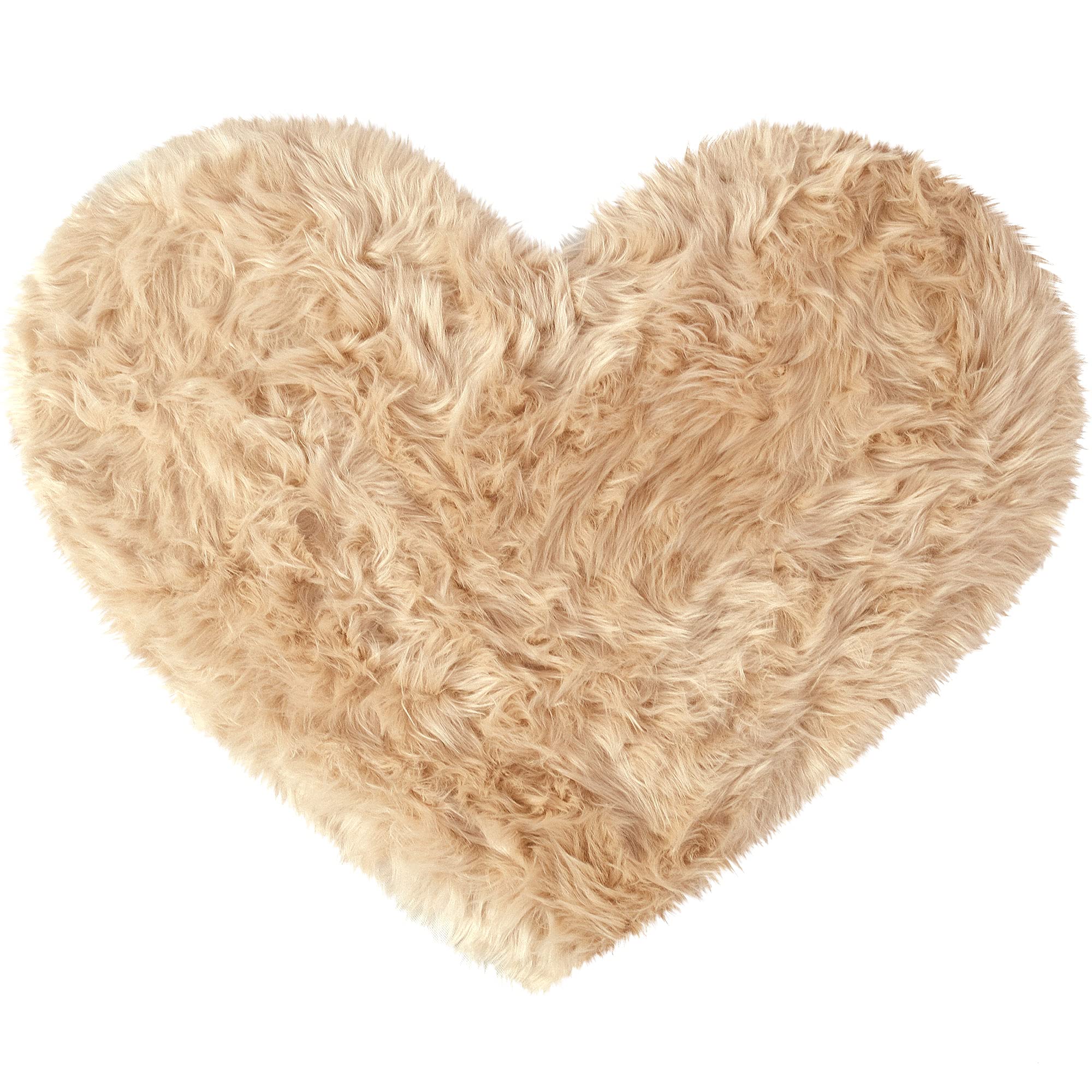 Photo 1 of uxcell Heart Shaped Rugs for Bedroom,Small Aesthetic Carpet Girls,Cute Shaggy Floor Mirror Mat,Pastel Furry Throw Rug 2.3ftx3ft, Khaki