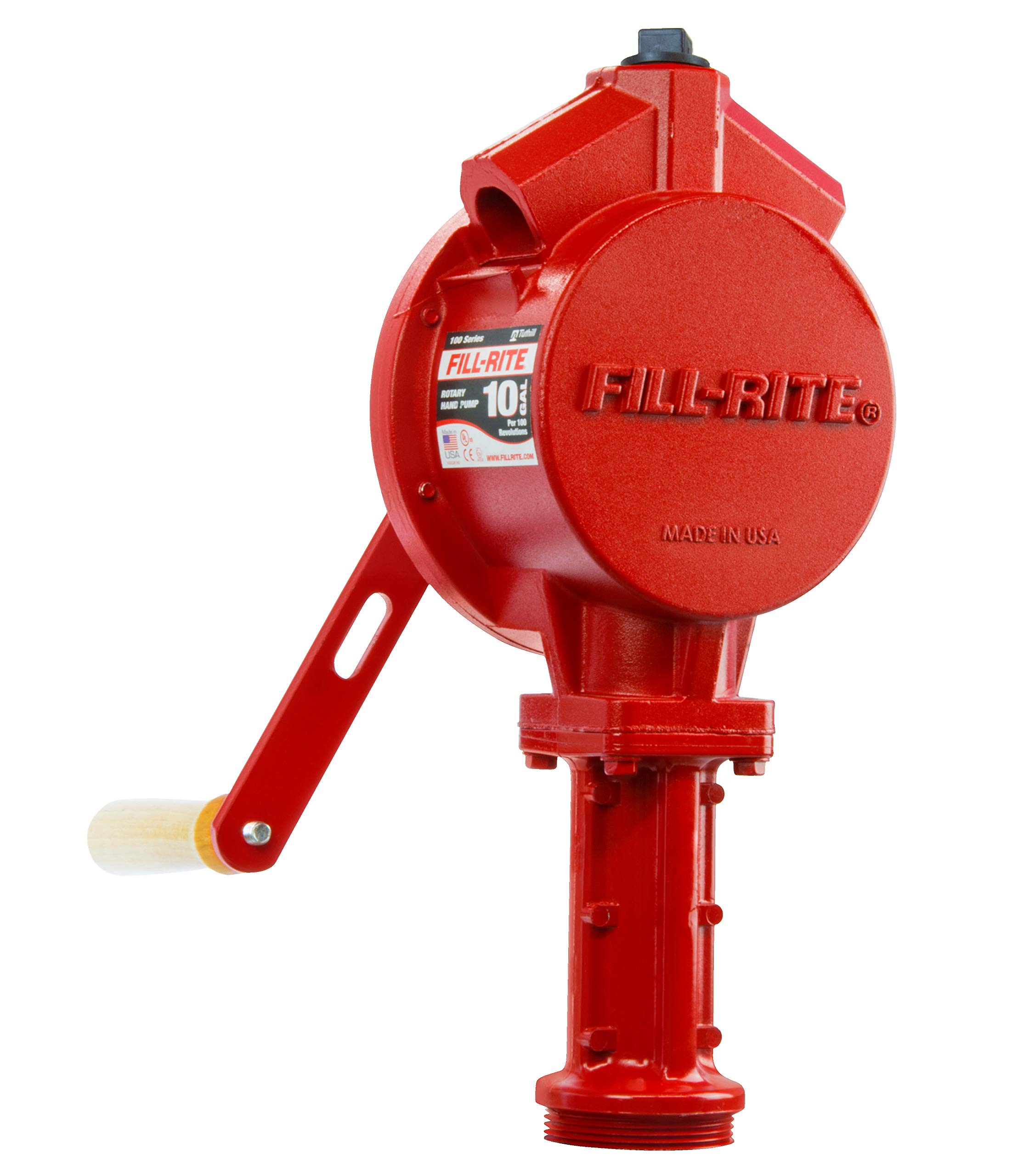 FillRite FR112 Rotary Vane Hand Pump with Discharge Hose, Nozzle Spout