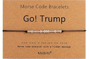 Me&Hz Morse Code Bracelets for Women Men Secret Message Mantra Wish Bracelet Adjustable Cord Friendship Inspiration Jewelry Encouragement Gift for Him Her