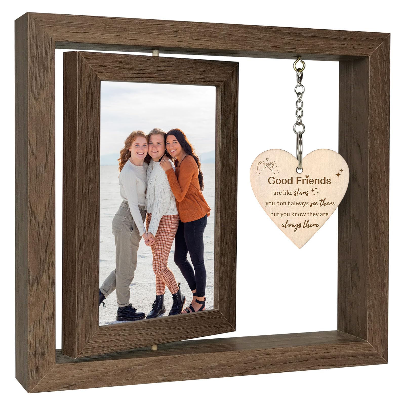 Good Friends Are Like Stars - You Don't Always See Them - But You Know They're Always There Photo Frame Gifts for Best Friend Women Long Distance Friendships