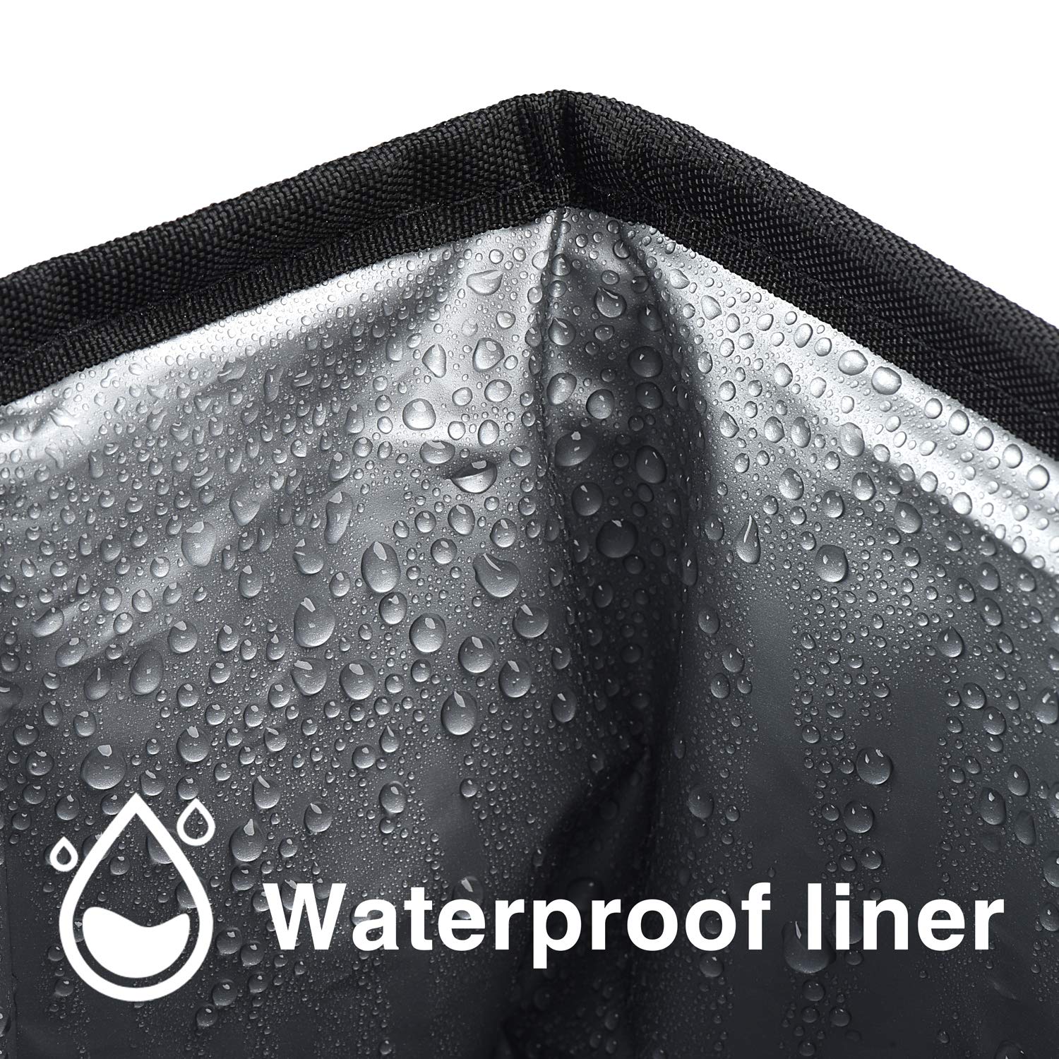 HOUSE DAY Car Trash Can with Lid and Storage Pockets, 100% Leak-Proof Car Organizer, Waterproof Car Garbage Can, Multipurpose Trash Bin for Car - Black 2.4 Gallons