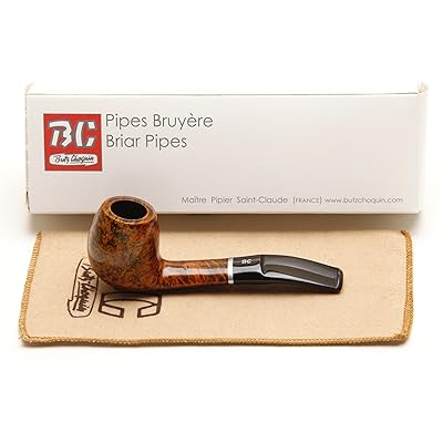 g&p fine tobacco Fine Smoking Pipe Zaven Classic — Straight Brown