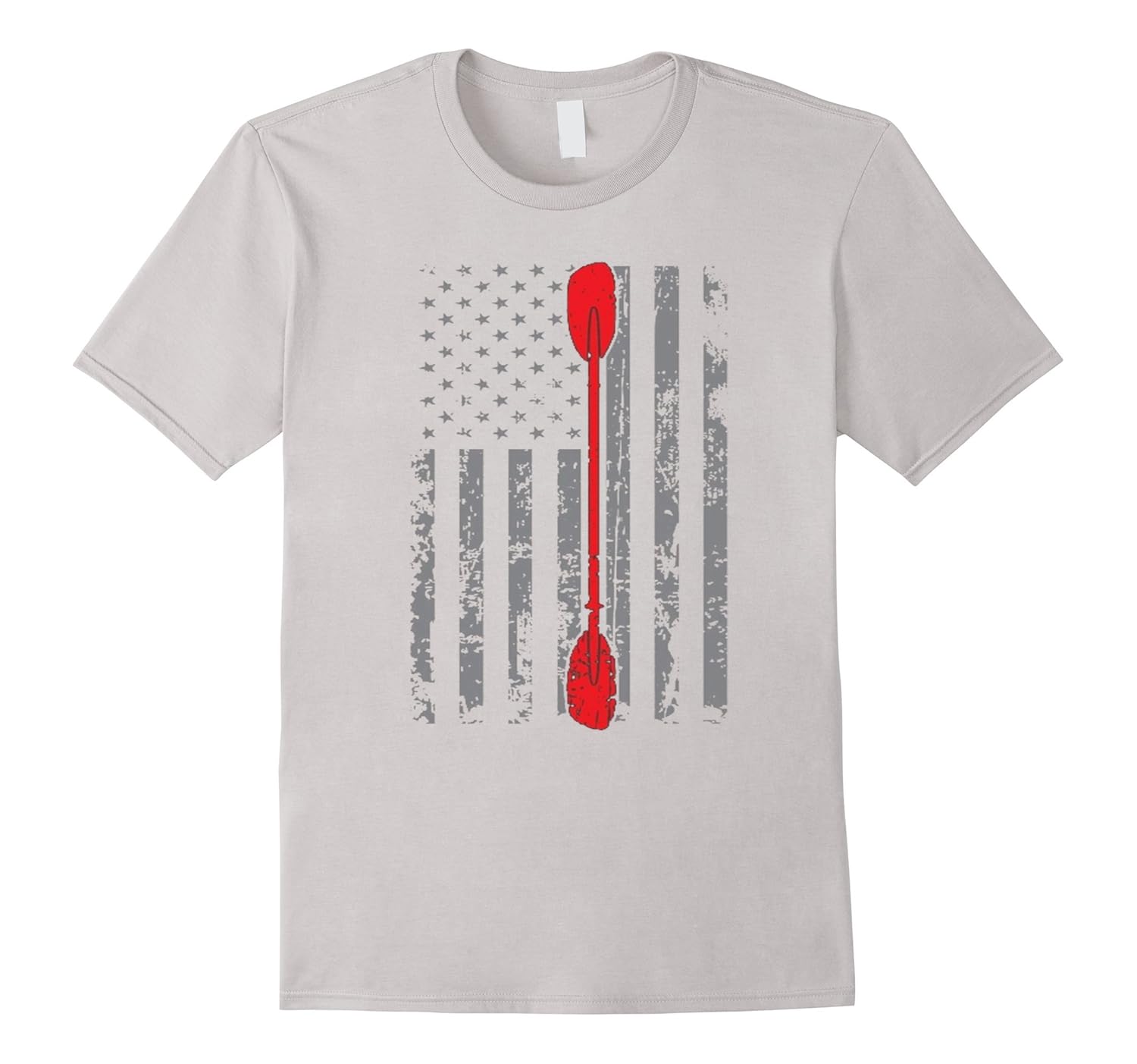 American Flag Grunge Kayak Kayaker Paddle TshirtCL Colamaga