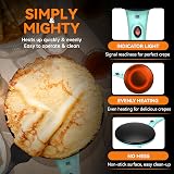 Baker’s Friend Instant Crepe Maker 8 Inch Non-Stick 230V UK Plug Aqua view 3