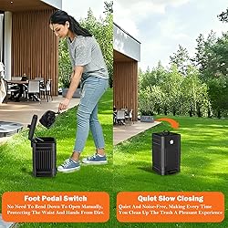 Kopuncare Dog Poop Trash Can Outside, 5L/1.3Gal