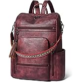 Shrrie Vegan Leather Laptop Backpack for Women 15.6 inch Work Backpack Fashion Travel Backpack Purse for Business College