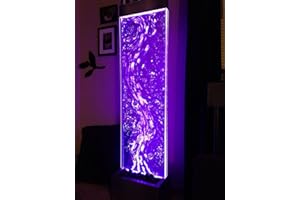 Jersey Home Decor 59"x16" XL Dancing Bubble Fountain, Floor Standing,Color Lights Remote Ctrl