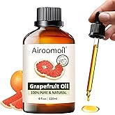 Airoomoil Grapefruit Essential Oil 4 Fl Oz (120ml), 100% Natural & Undiluted, Bright Citrus Scent for Diffusers, DIY Soap, Candles & Bath Bombs, Large Value Bottle for Everyday Aromatherapy