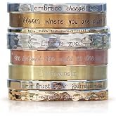 Personalized Cuff Bracelet 5"-8" long in Sterling Silver, Aluminum, Bronze, Nickel, Gold, or Copper, 5-8" Long