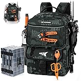 KastKing BaitSpace 50L Fishing Tackle Backpack with Removable Bait Binder,2 Rod Holders Storage Fishing Gear and Equipment