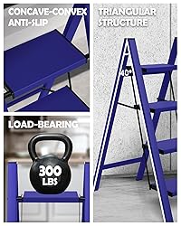 Taranta 4 Step Ladder,Aluminum Lightweight Folding