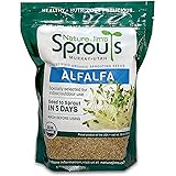 Nature Jims Alfalfa Sprout Seeds – 16 Oz Organic Sprouting Seeds – Non-GMO Premium Alfalfa Seeds – Resealable Bag for Longer 