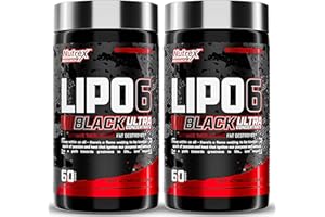 Nutrex Research Lipo-6 Black Ultra Concentrate Thermogenic Fat Burner Supplement, Increase Weight Loss, Energy & Intense Focus 120 Diet Pills