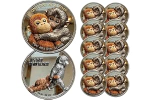 Emotional Support Monkey Coin, Punch Monkey Challenge Coin, It's Okay to Not Be Okay Token,Double-Sided Inspirational Punch M