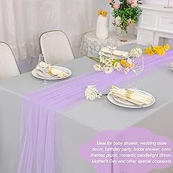 Snowkingdom Lavender Purple Table Runner, 10FT