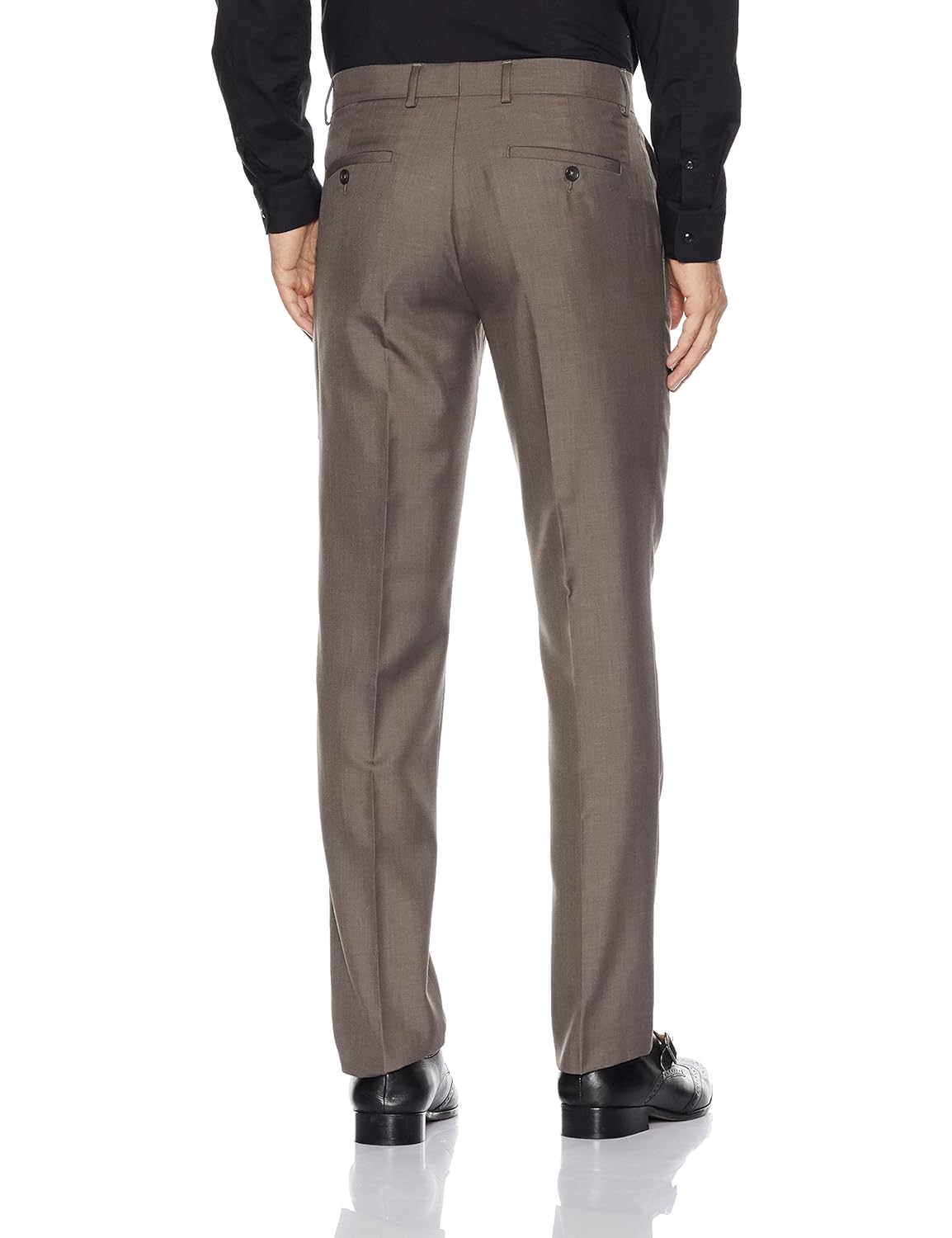 john players men's slim fit cotton formal trousers