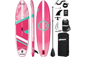 QUASHLEY Inflatable Paddle Board, Ultra-Light Stand Up Paddle Board, Sup Board for All Skill Levels with Accessories, Removable Fin, Floating Paddle, Hand Pump, Traveling Board for Youth & Adults Non-Slip Deck