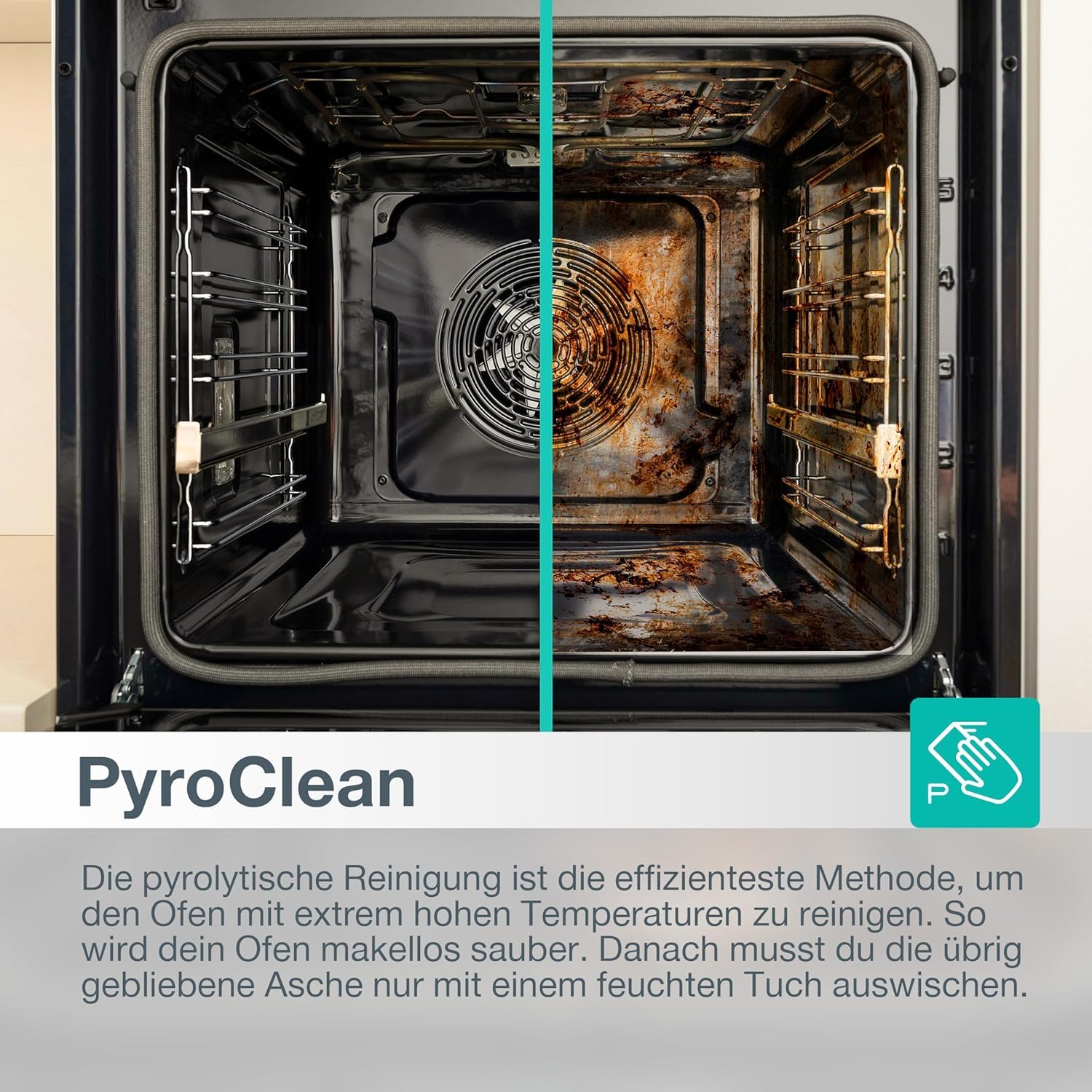 Gorenje OptiBake Advanced BPSA 6747 A08BG Einbau-Backofen / 77L / Heißluft / Pyrolyse / AutoBake / Touch Bedienung / Bratenthermometer / GentleClose & Open / SteamAssist / PizzaMode 300°C/ schwarz 9