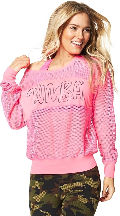 Zumba Fitness Glow Long Sleeve Pullover Sudadera Deportiva, Mujer ...