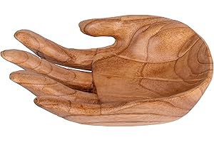 Curawood Buddha Hand Bowl for Crystals - Showcase Your Crystals & Healing Stones Beautifully - Crystal Holder for Stones, Rock Display Case, Bowl for Keys, Rock Holder for Display, Crystal Display