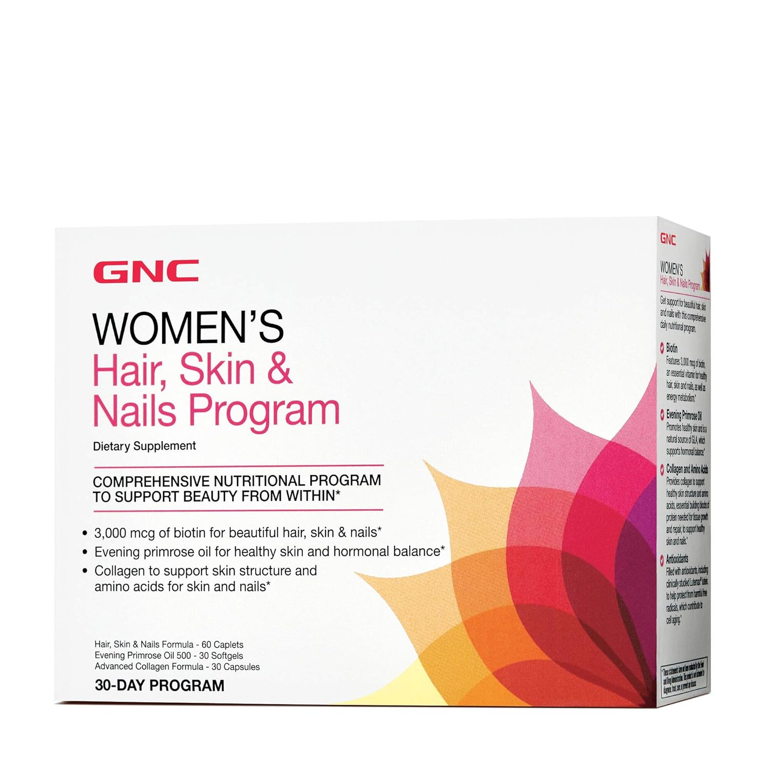 GNC Women's Hair, Skin & Nails Vitapak, 30 Packs, Contains Biotin for