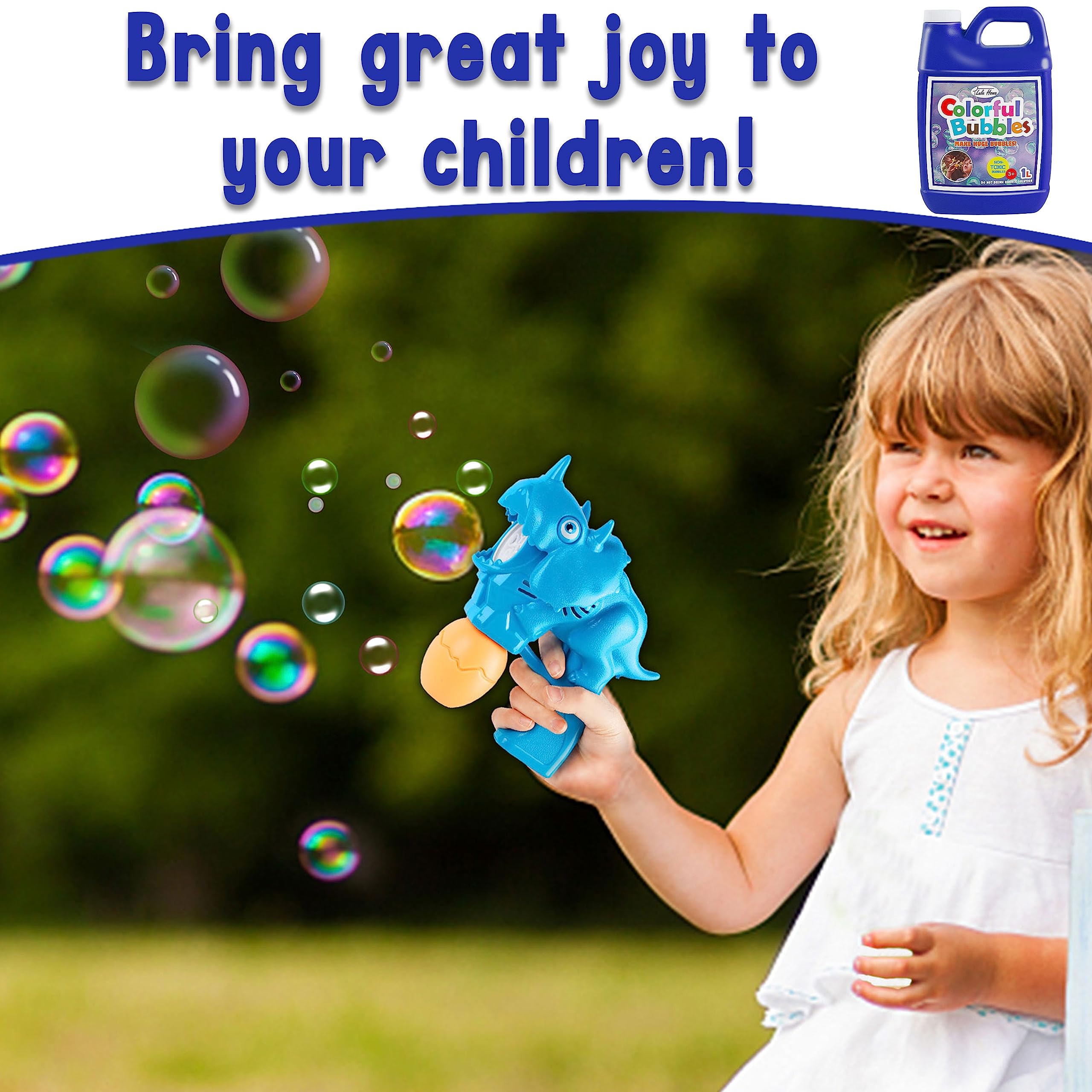 Lulu Home Concentrated Bubble Solution, 1 L/ 33.8 OZ Refill for Bubble Machines, Giant Wands, and Blowers - Up to 2.5 Gallons for Kids' Birthday Parties