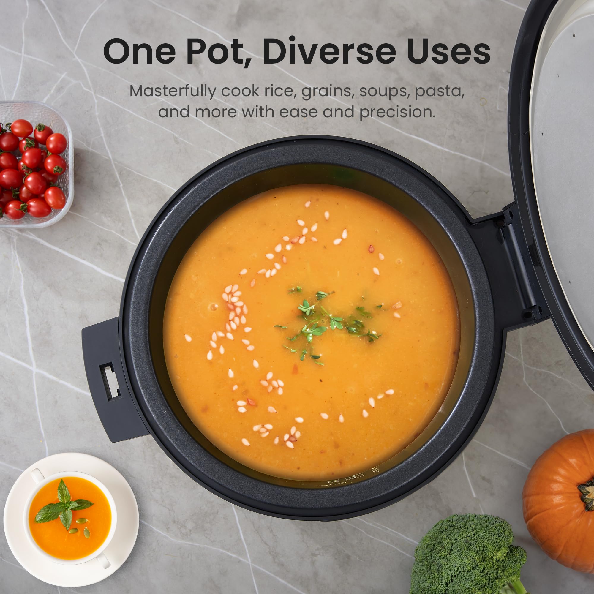SYBO Commercial Rice Cooker and Warmer, 60 Cups Cooked (30 Cup Uncooked) Large Rice Cooker with Hinged Lid, Non-Stick Insert Pot, Stainless Steel Exterior