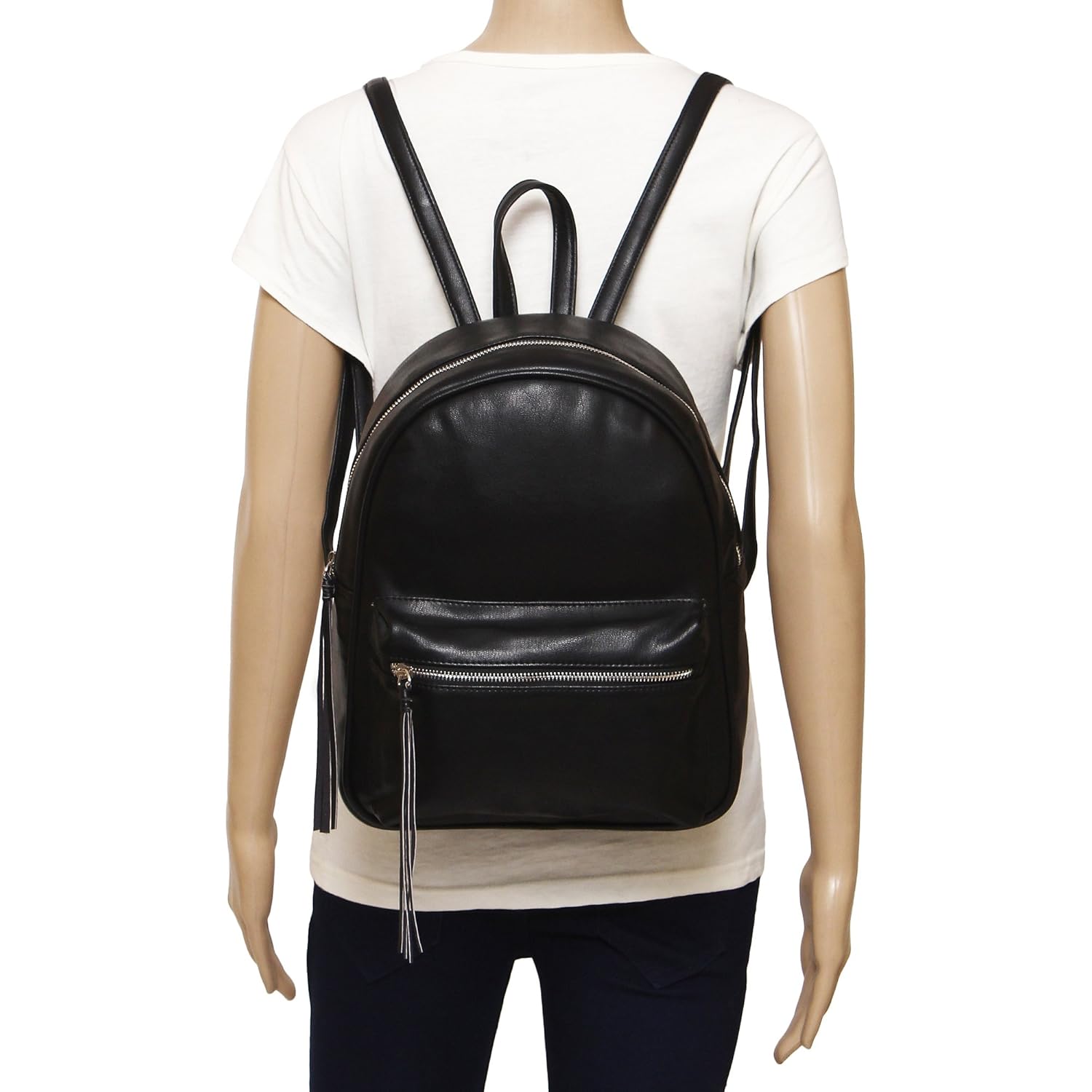 lychee bags pu black ace backpack for girls