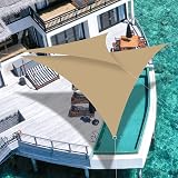 Teynewer 5x5x5m Triangle Shade Sail UV 98% Waterproof with Free Rope view 4