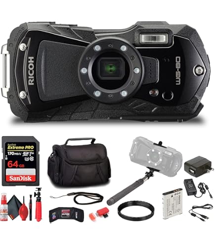 Amazon.com : Ricoh WG-80 Black Waterproof Digital Camera