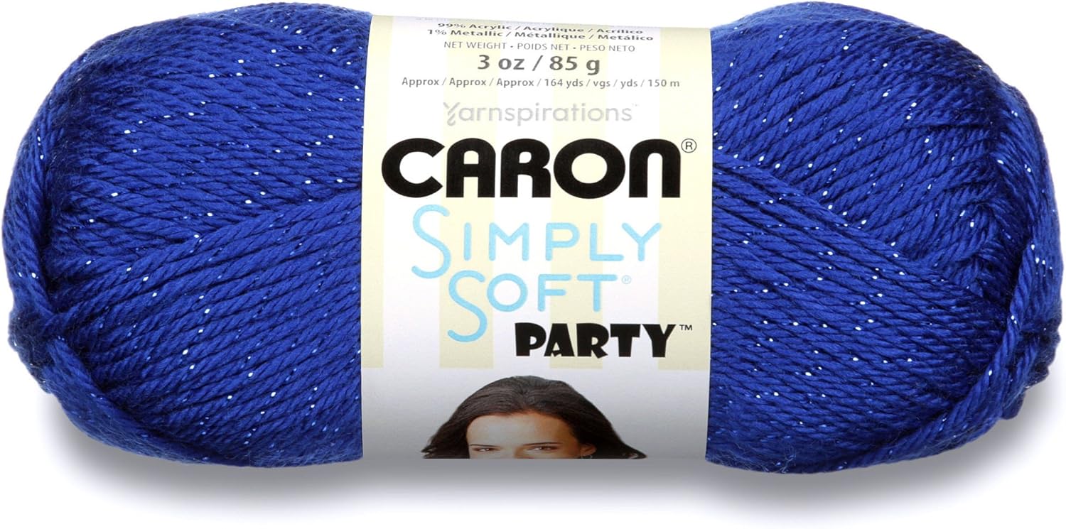 CARON Simply Soft Party -85G- Royal Sparkle, 17.78 x 8.89 x 8.89 cm