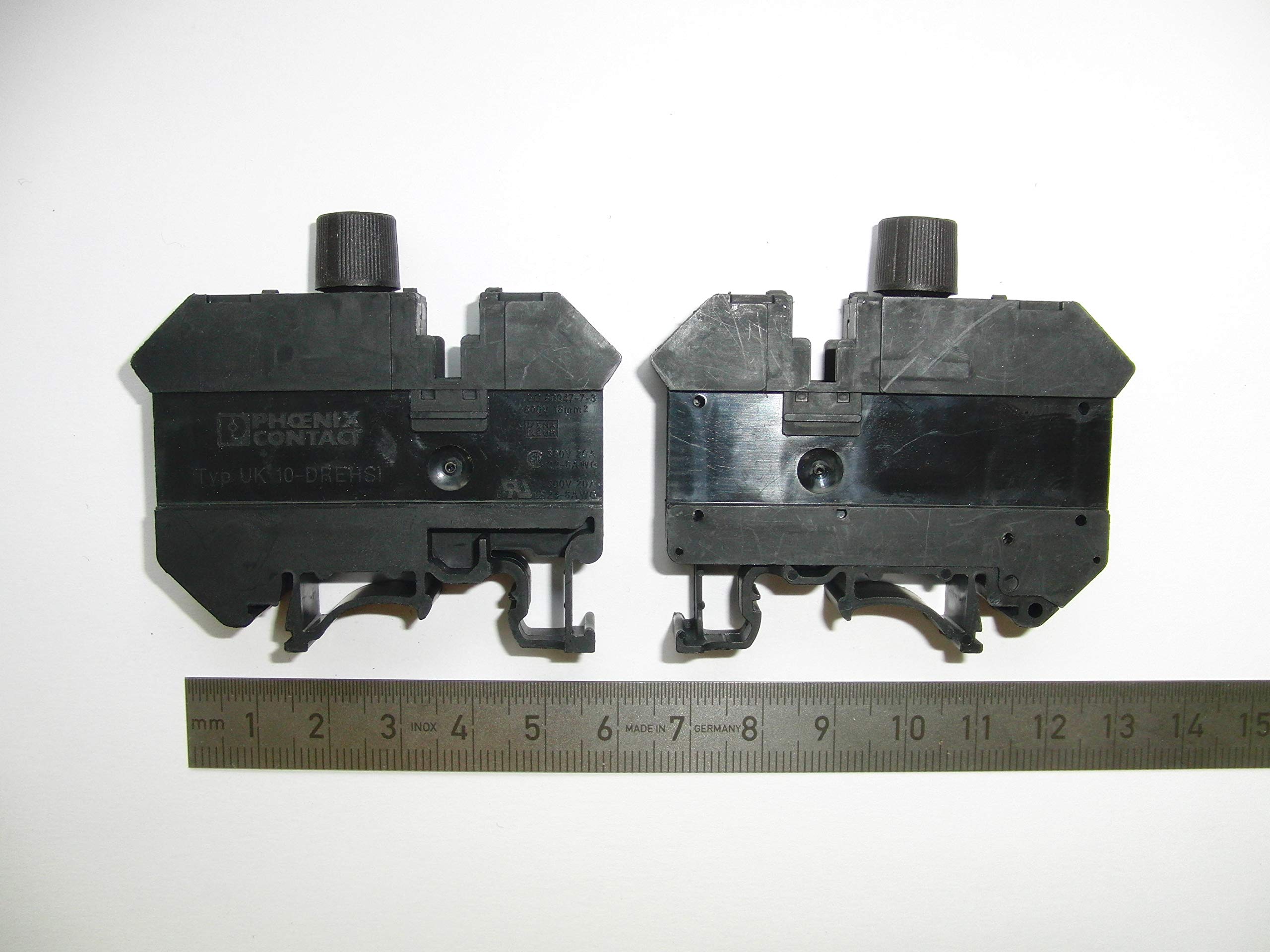 PHOENIX CONTACT UK 10-DREHSI (5X20) Fuse Clamp for G Fuse Insert 0.5-16mm² Cross Section 24-6AWG 12mm Width Black Pack of 1