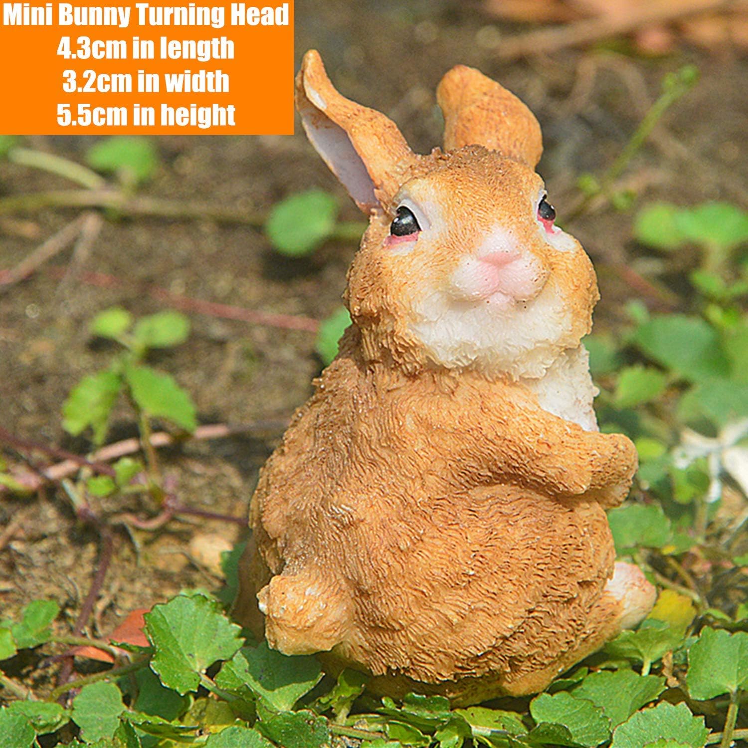 Estatuas 3PCS Conejos de Resina Decorativos Adornos para Jardín STARPIA