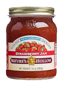 Nature's Hollow, Sugar-Free Strawberry Jam Preserves, Non GMO, Keto Friendly, Vegan and Gluten Free - 10 Ounce