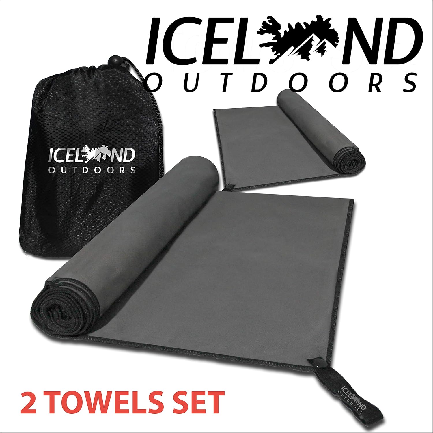 Iceland Outdoors Quick Dry Microfiber Camping Towel Set For Your